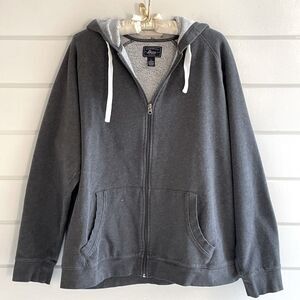 G.H. Bass & Co. Men’s Full Zip Heavy Hooded Sweatshirt Top Size Large